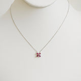 0.63ct Ruby and Diamond Necklace with Pendant