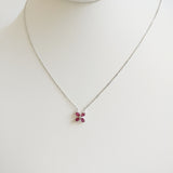 0.63ct Ruby and Diamond Necklace with Pendant