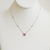 0.86ct Ruby Necklace with Pendant