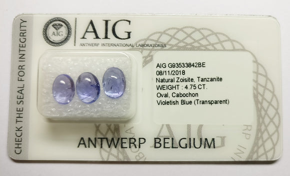 Tanzanite 4.75ct AIG Certified