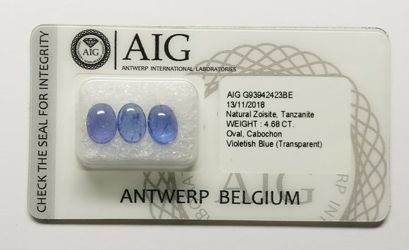 Tanzanite 4.68ct AIG Certified