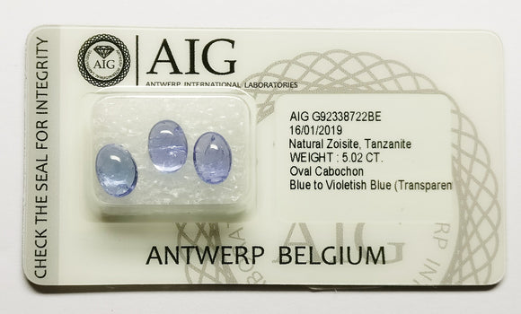 Tanzanite 5.02ct AIG Certified