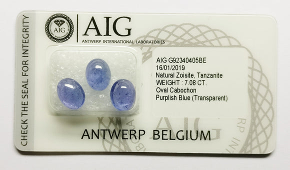 Tanzanite 7.08ct AIG Certified