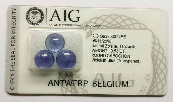 Tanzanite 9.53ct AIG Certified