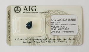 Sapphire 1.77ct AIG Certified