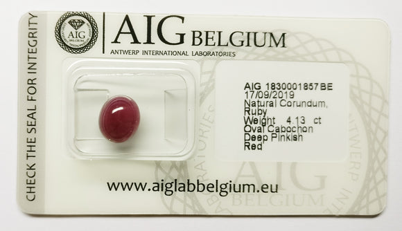 Ruby 4.13ct AIG Certified