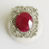 14.80ct Ruby and Diamond Ring