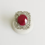 14.80ct Ruby and Diamond Ring