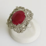 14.80ct Ruby and Diamond Ring