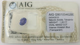 Tanzanite 1.28ct AIG Certified