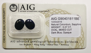 Sapphire 5.57ct AIG Certified