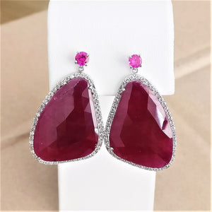 43.97ct Ruby Earrings