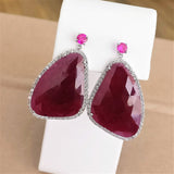 43.97ct Ruby Earrings