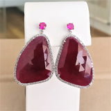 43.97ct Ruby Earrings