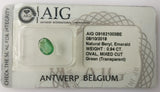 Emerald 0.94ct AIG Certified