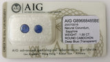 Sapphire 1.58ct AIG Certified