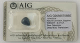 Sapphire 3.47ct AIG Certified