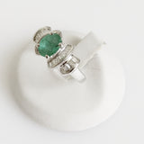 1.60ct Emerald and Diamond Ring