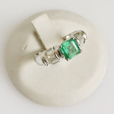 1.18ct Emerald and Diamond Ring