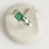 1.18ct Emerald and Diamond Ring