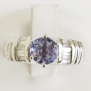 1.15ct Tanzanite and Diamond Ring