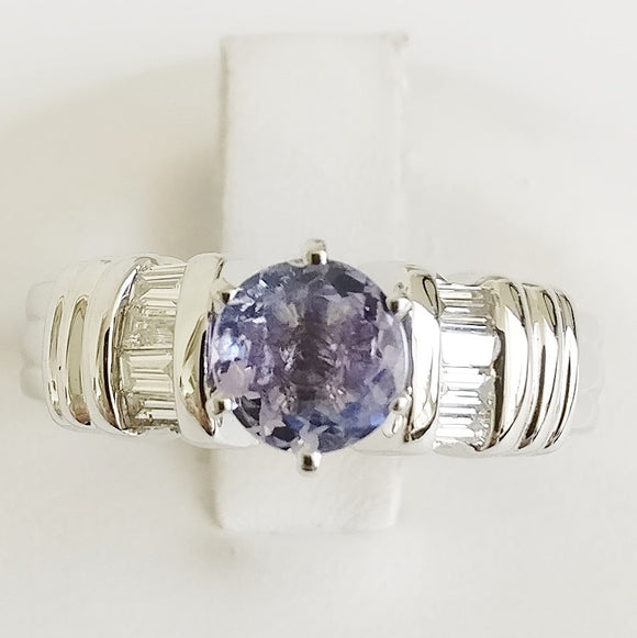 1.15ct Tanzanite and Diamond Ring