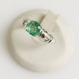 1.38ct Emerald and Diamond Ring