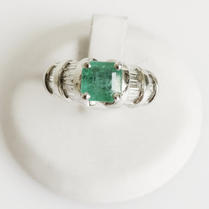 2.06ct Emerald and Diamond Ring