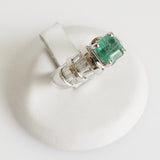 2.06ct Emerald and Diamond Ring