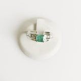 1.29ct Emerald and Diamond Ring