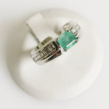 1.29ct Emerald and Diamond Ring