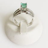 1.29ct Emerald and Diamond Ring