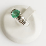 1.16ct Emerald and Diamond Ring