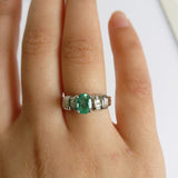 1.16ct Emerald and Diamond Ring