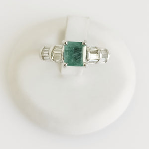 1.53ct Emerald and Diamond Ring