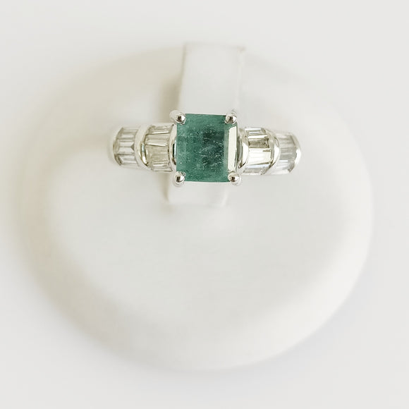 1.53ct Emerald and Diamond Ring