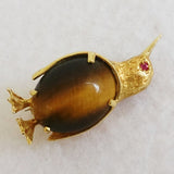 Gold Penguin Brooch