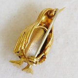 Gold Penguin Brooch