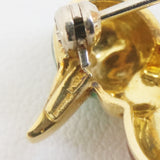 Gold and Diamond Duck Brooch