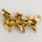 Gold Poodles Brooch