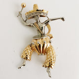 Gold Musician Vintage Style Brooch