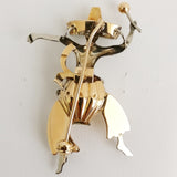 Gold Musician Vintage Style Brooch