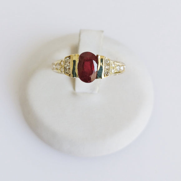 2.08ct Ruby and Diamond Ring