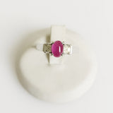 1.23ct Star Ruby and Diamond Ring