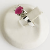 1.23ct Star Ruby and Diamond Ring