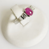 1.23ct Star Ruby and Diamond Ring