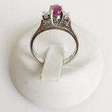 1.23ct Star Ruby and Diamond Ring