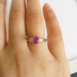 1.23ct Star Ruby and Diamond Ring