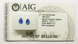 Sapphire 0.97ct AIG Certified