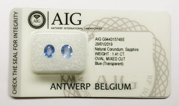 Sapphire 1.41ct AIG Certified